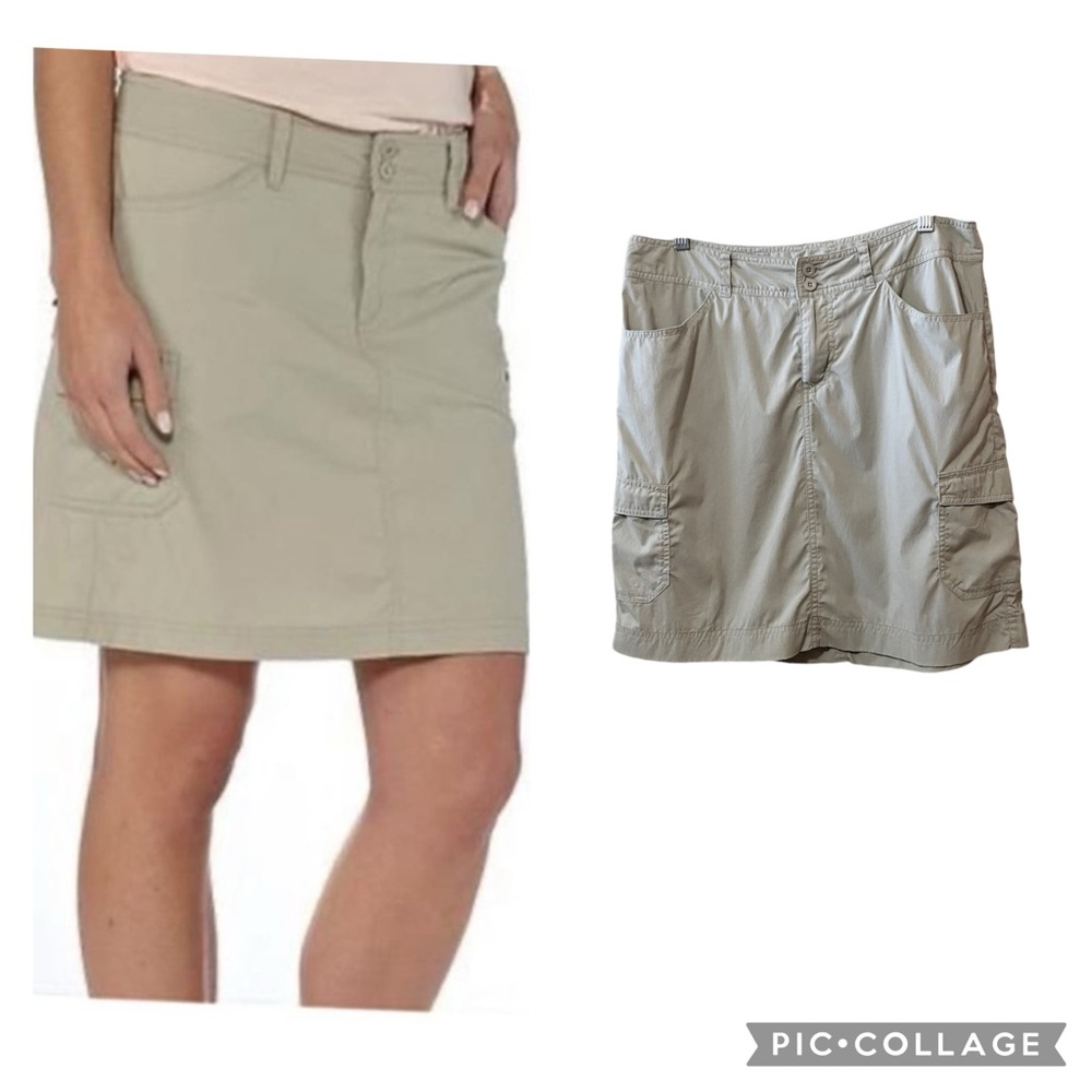 Patagonia Womens Skirt Size 8 Worn Wear Solimar Khaki Cargo Lightweight Khaki